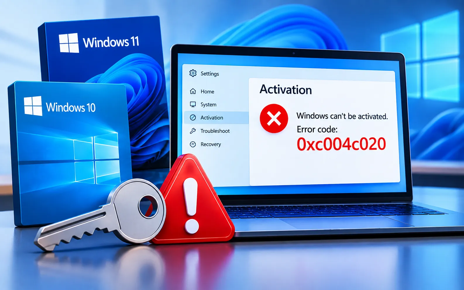 Windows Activation Error Code 0xC004C020 fix